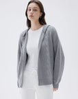 SUUKSESS Women Chunky Knit Cashmere Sweaters Zip up Oversized Hoodies Cardigan with Pockets Long Sleeve Fall Outerwear-SUUKSESS-SUUKSESS
