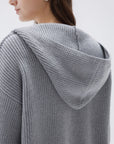 SUUKSESS Women Chunky Knit Cashmere Sweaters Zip up Oversized Hoodies Cardigan with Pockets Long Sleeve Fall Outerwear-SUUKSESS-SUUKSESS