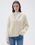 SUUKSESS Women Chunky Knit Cashmere Sweaters Zip up Oversized Hoodies Cardigan with Pockets Long Sleeve Fall Outerwear-SUUKSESS-SUUKSESS