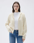 SUUKSESS Women Chunky Knit Cashmere Sweaters Zip up Oversized Hoodies Cardigan with Pockets Long Sleeve Fall Outerwear-SUUKSESS-SUUKSESS