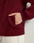 SUUKSESS Women Chunky Knit Cashmere Sweaters Zip up Oversized Hoodies Cardigan with Pockets Long Sleeve Fall Outerwear-SUUKSESS-SUUKSESS