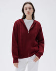 SUUKSESS Women Chunky Knit Cashmere Sweaters Zip up Oversized Hoodies Cardigan with Pockets Long Sleeve Fall Outerwear-SUUKSESS-SUUKSESS