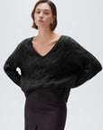 Cashmere V Neck Cable Sweaters
