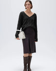 Cashmere V Neck Cable Sweaters