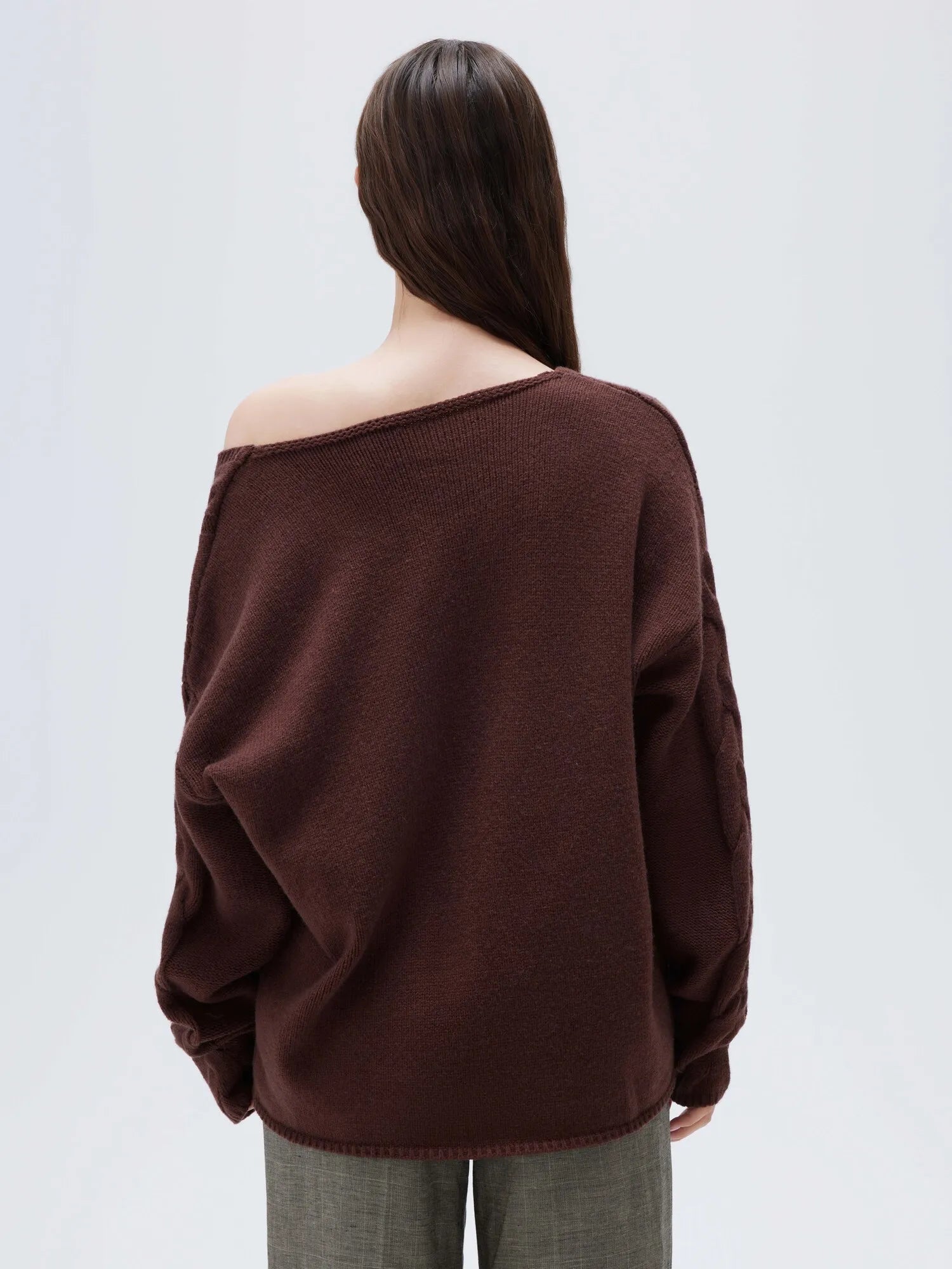 Cashmere V Neck Cable Sweaters
