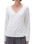 Cashmere V Neck Cable Sweaters