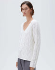 Cashmere V Neck Cable Sweaters
