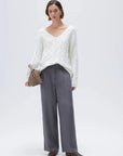 Cashmere V Neck Cable Sweaters
