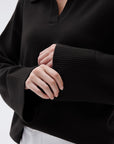 SUUKSESS Women Cashmere Oversized V Neck Pullover Sweaters Long Sleeve Collared Knit Jumper Tops-SUUKSESS-SUUKSESS