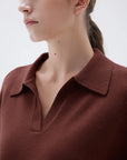 SUUKSESS Women Cashmere Oversized V Neck Pullover Sweaters Long Sleeve Collared Knit Jumper Tops-SUUKSESS-SUUKSESS
