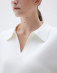 SUUKSESS Women Cashmere Oversized V Neck Pullover Sweaters Long Sleeve Collared Knit Jumper Tops-SUUKSESS-SUUKSESS