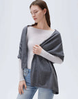 SUUKSESS Women Cashmere Knit Poncho Shrug Bolero Lightweight Shawl Wraps Pullover Sweater-SUUKSESS-SUUKSESS