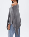 SUUKSESS Women Cashmere Knit Poncho Shrug Bolero Lightweight Shawl Wraps Pullover Sweater-SUUKSESS-SUUKSESS