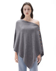 SUUKSESS Women Cashmere Knit Poncho Shrug Bolero Lightweight Shawl Wraps Pullover Sweater-SUUKSESS-SUUKSESS