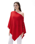SUUKSESS Women Cashmere Knit Poncho Shrug Bolero Lightweight Shawl Wraps Pullover Sweater-SUUKSESS-SUUKSESS