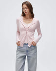 Cashmere Lace Knit Tops-SUUKSESS-SUUKSESS