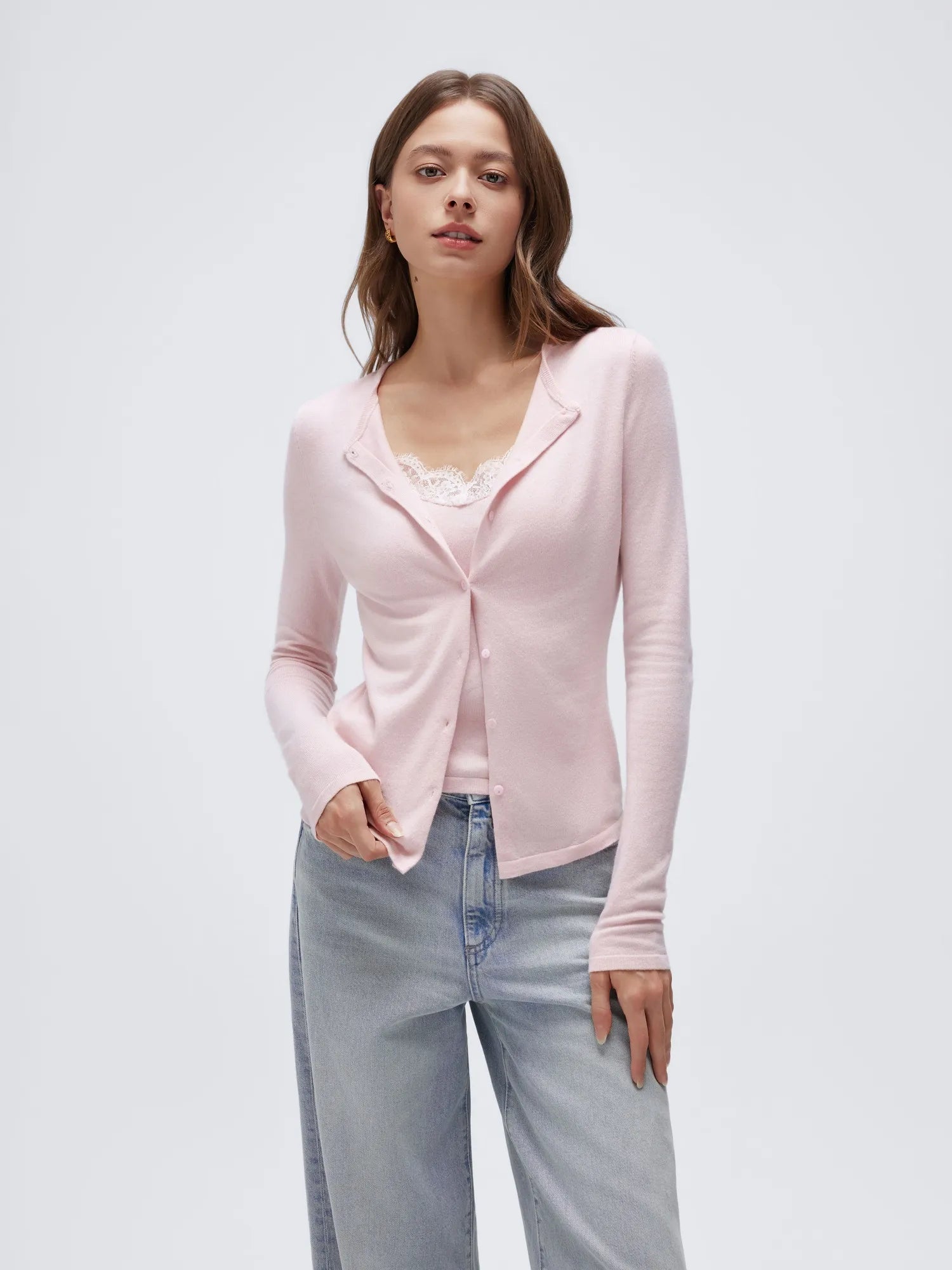 Cashmere Lace Knit Tops-SUUKSESS-SUUKSESS
