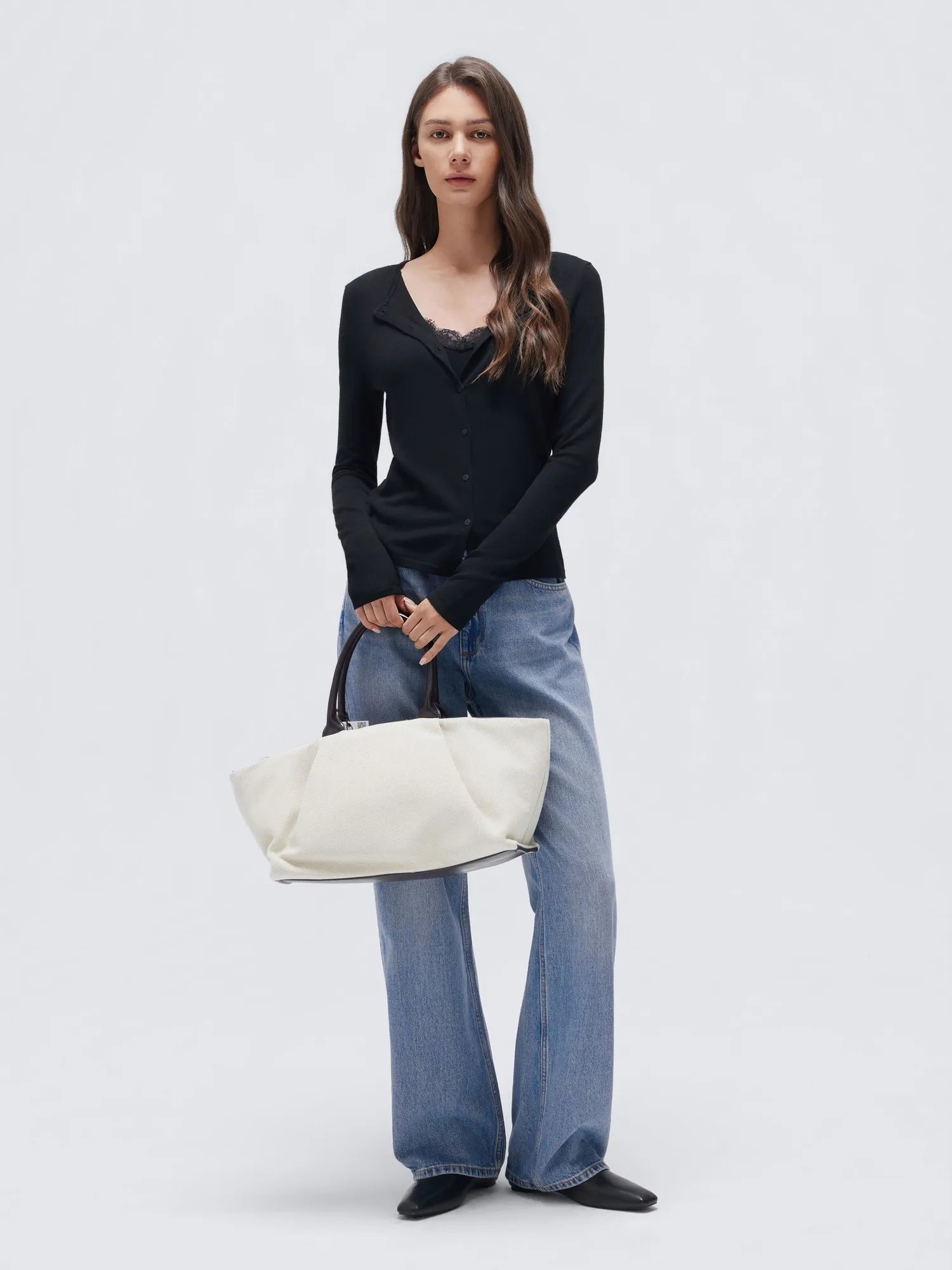 Cashmere Lace Knit Tops-SUUKSESS-SUUKSESS
