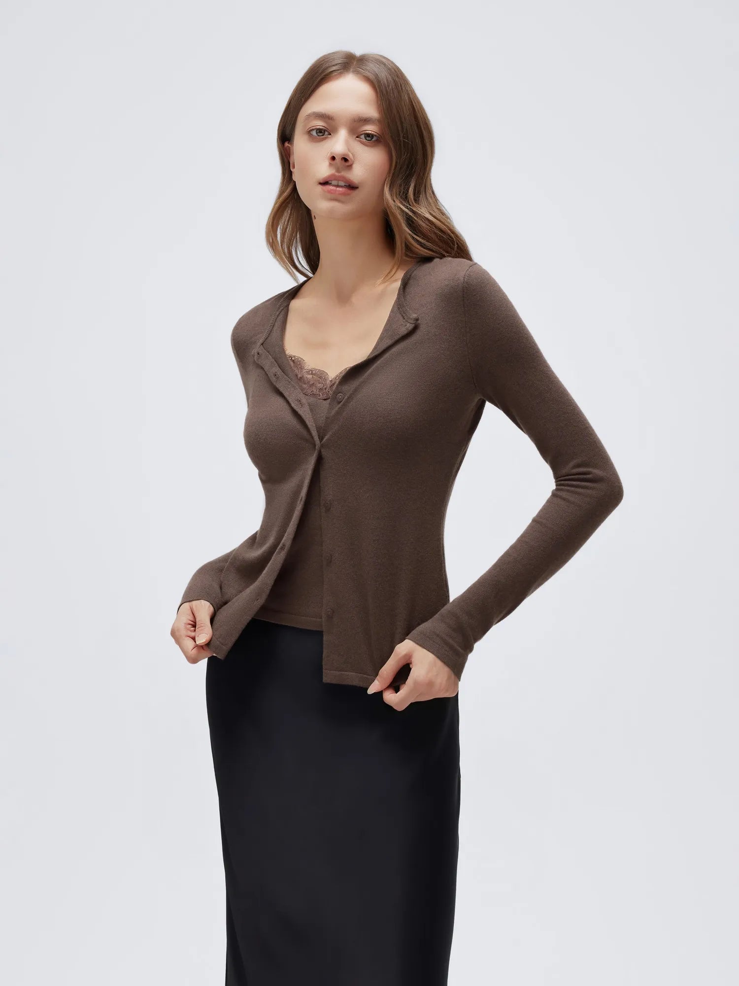 Cashmere Lace Knit Tops-SUUKSESS-SUUKSESS
