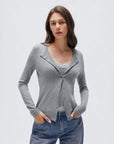 Cashmere Lace Knit Tops-SUUKSESS-SUUKSESS