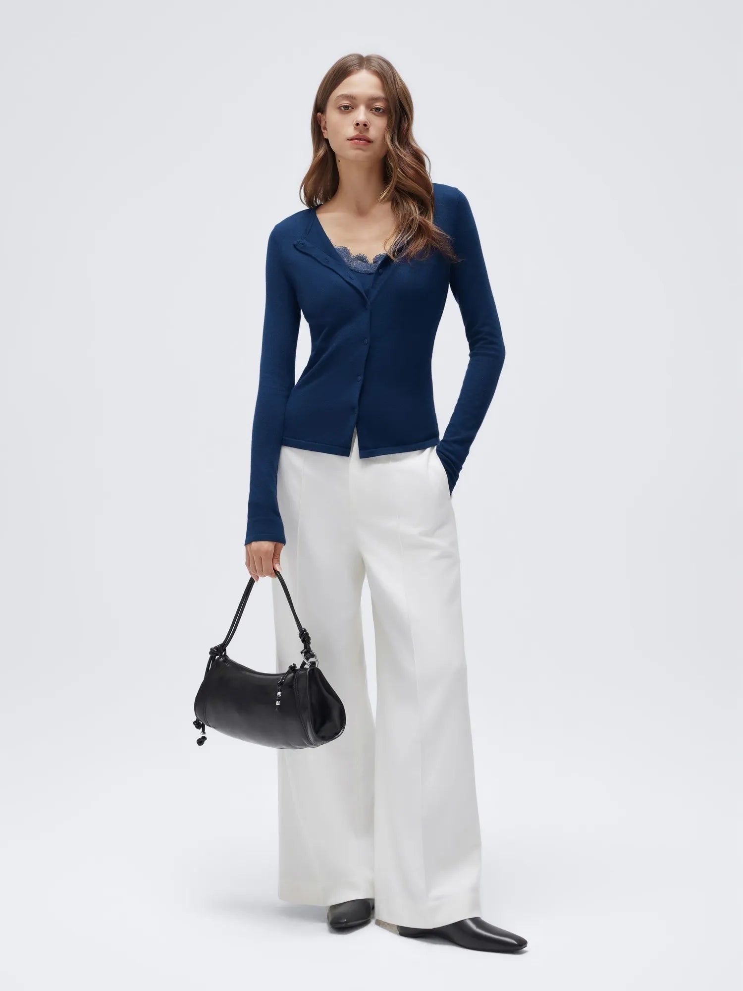 Cashmere Lace Knit Tops-SUUKSESS-SUUKSESS