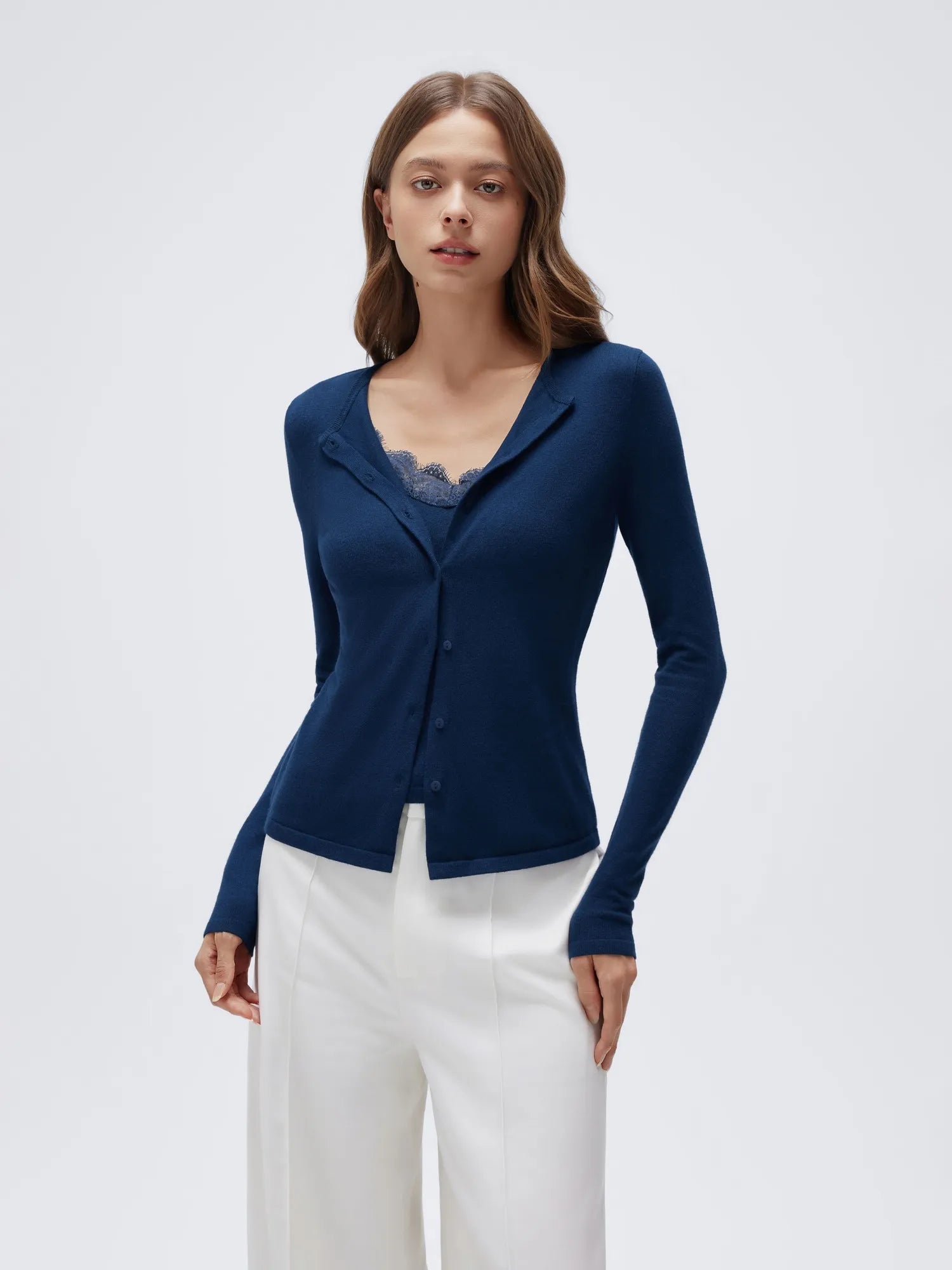Cashmere Lace Knit Tops-SUUKSESS-SUUKSESS