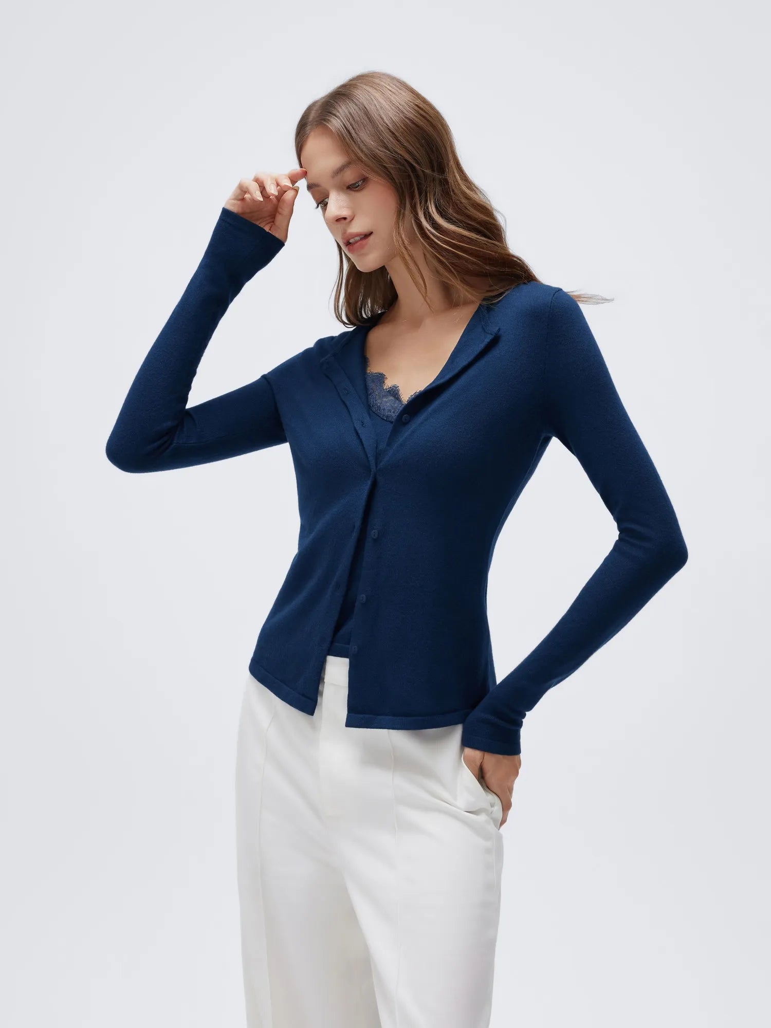 Cashmere Lace Knit Tops-SUUKSESS-SUUKSESS