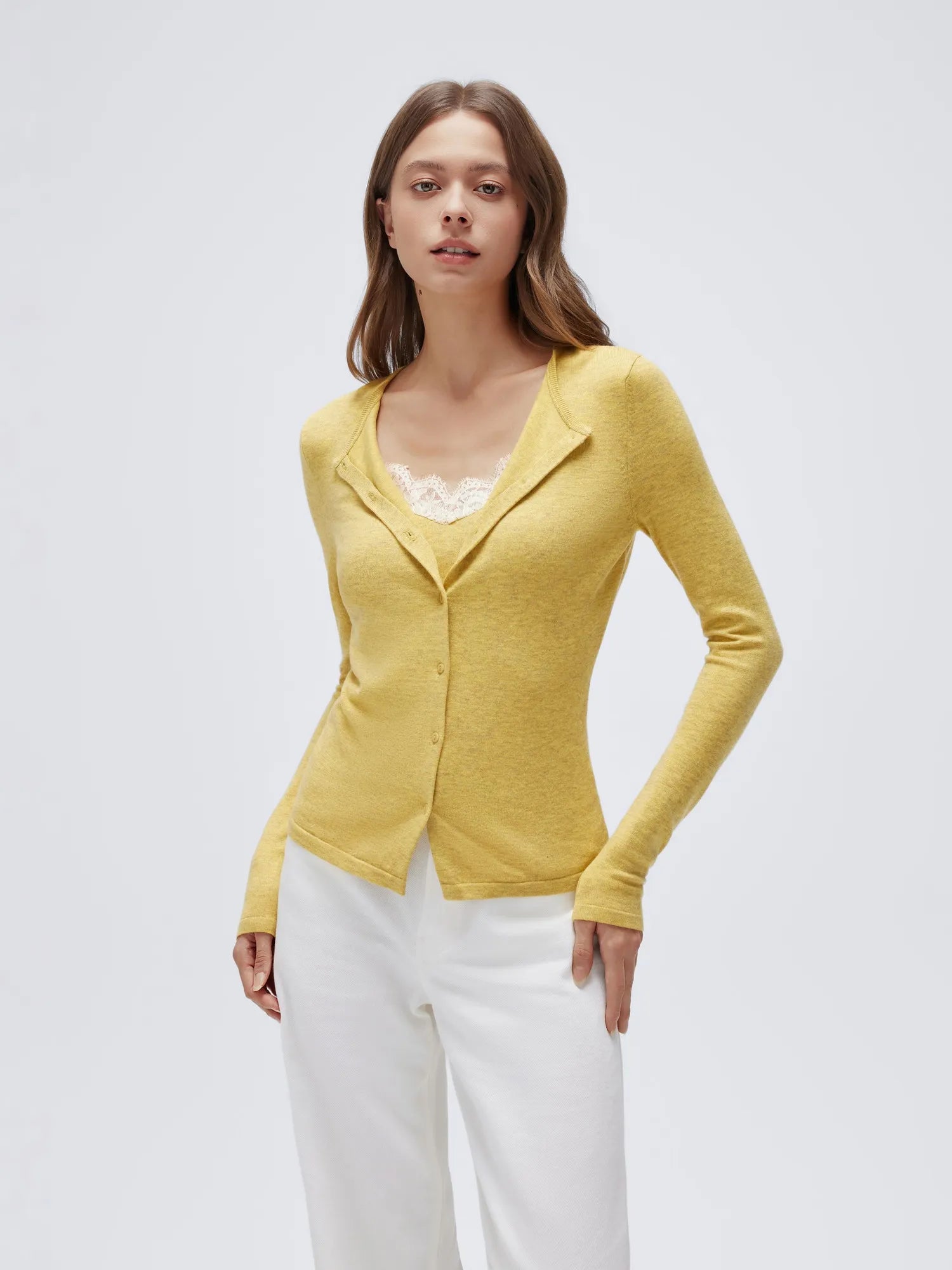 Cashmere Lace Knit Tops-SUUKSESS-SUUKSESS