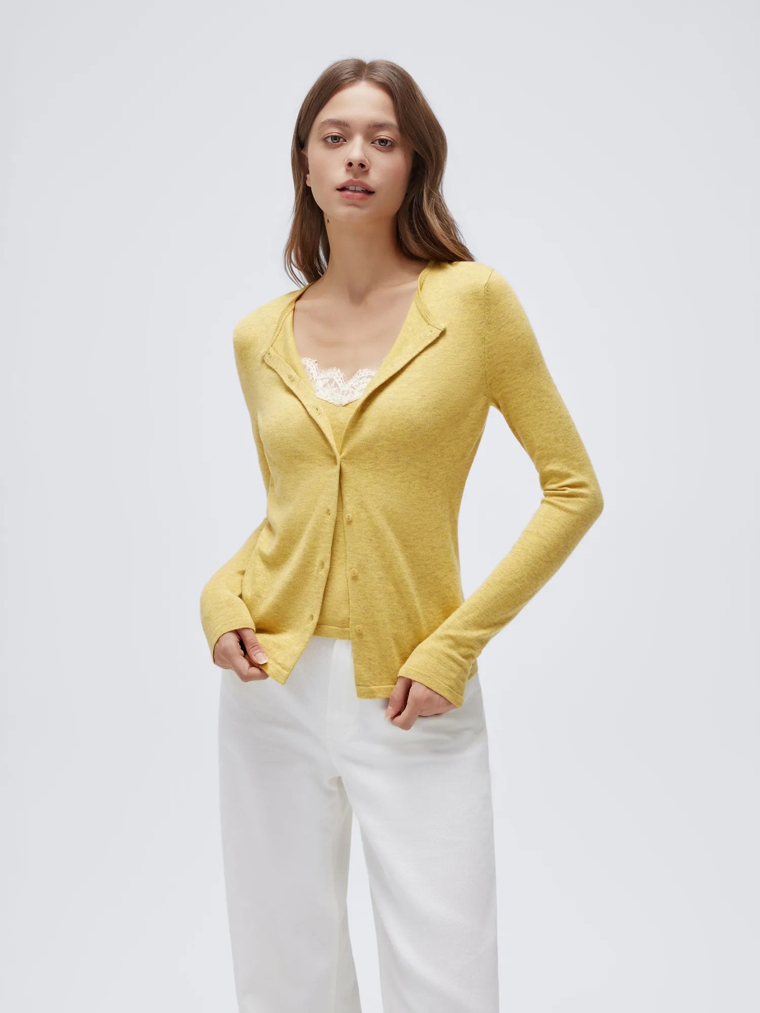 Cashmere Lace Knit Tops-SUUKSESS-SUUKSESS