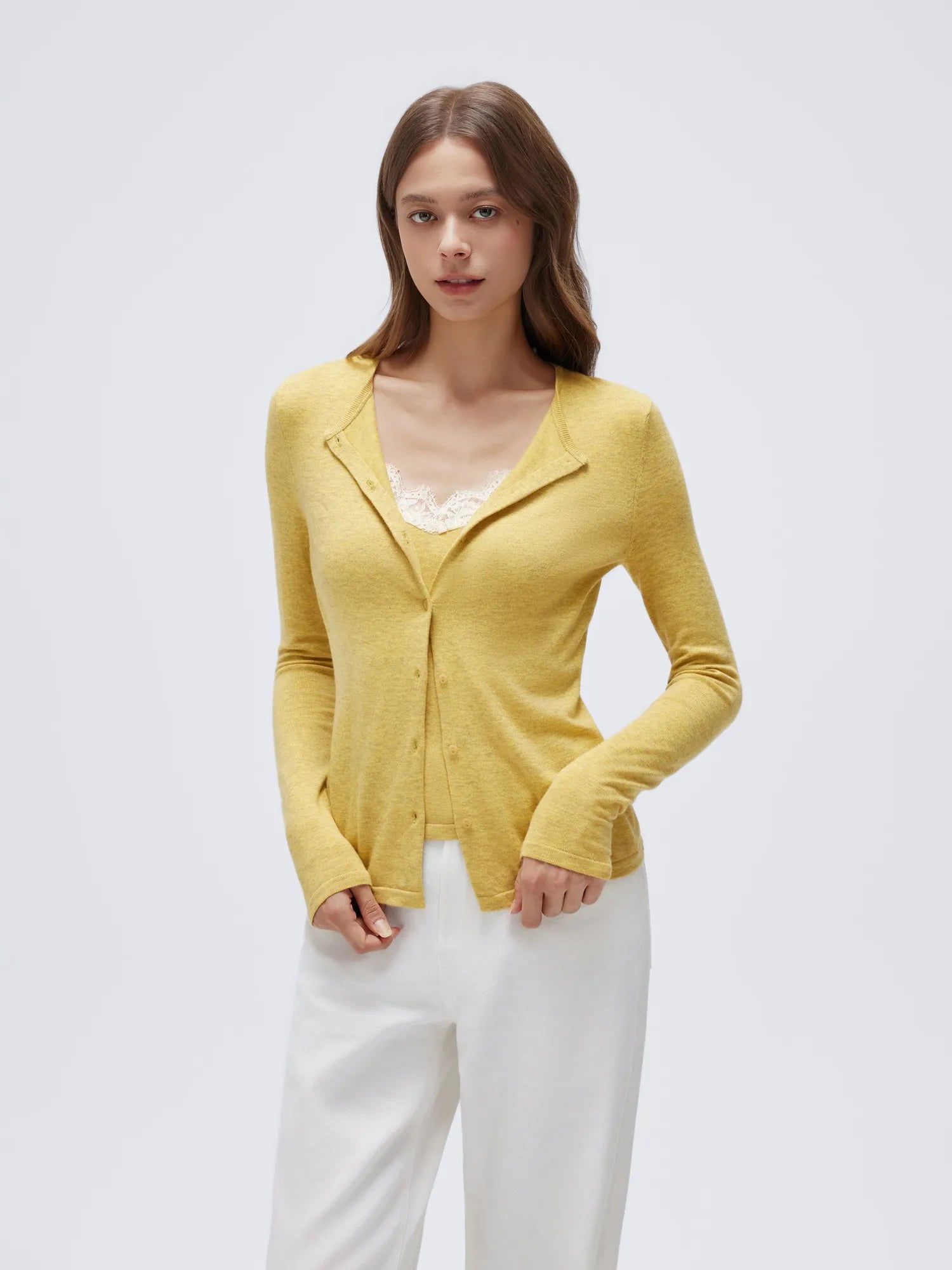 Cashmere Lace Knit Tops-SUUKSESS-SUUKSESS