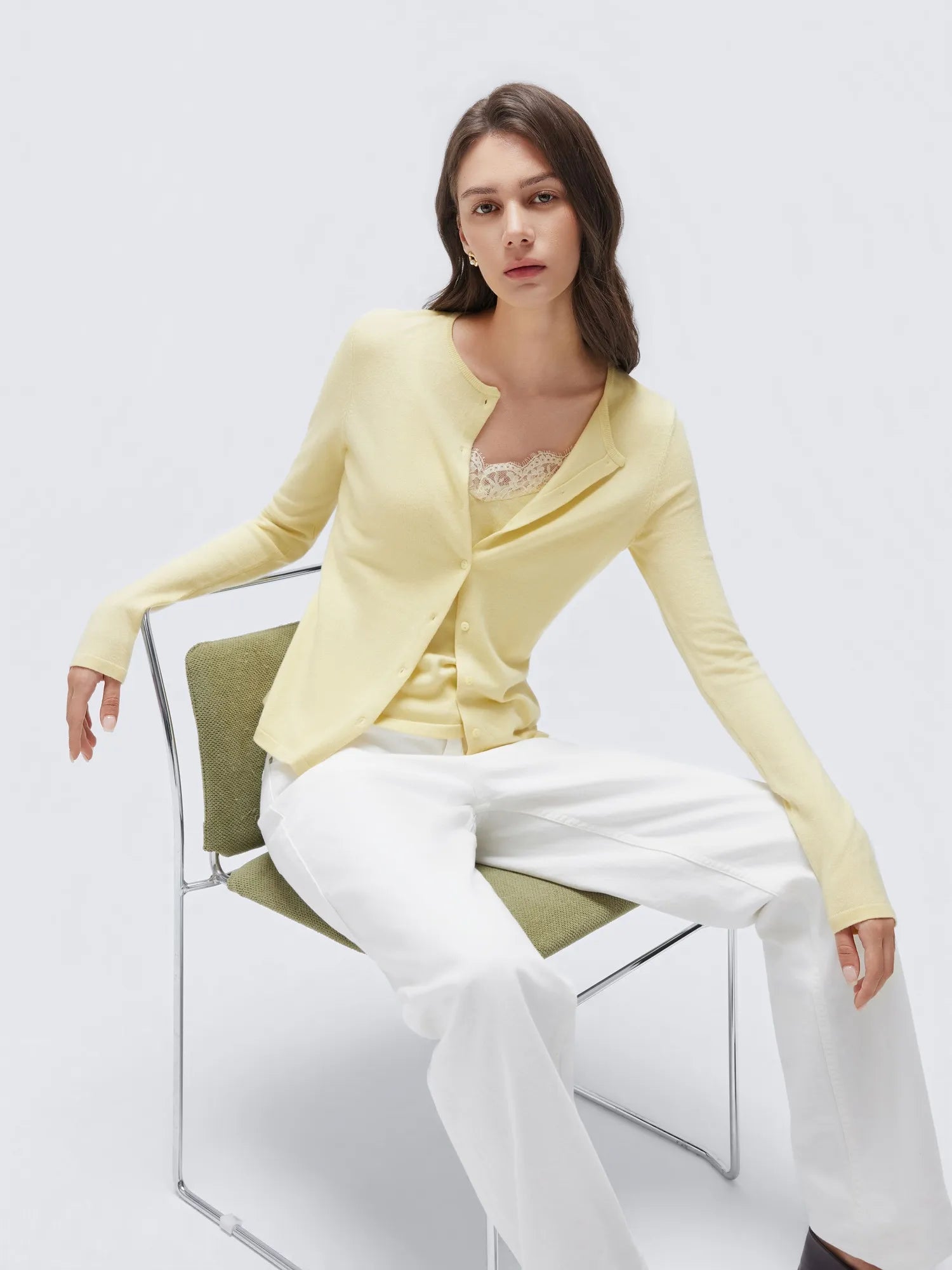 Cashmere Lace Knit Tops-SUUKSESS-SUUKSESS