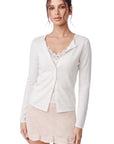 Cashmere Lace Knit Tops-SUUKSESS-White-XS-SUUKSESS