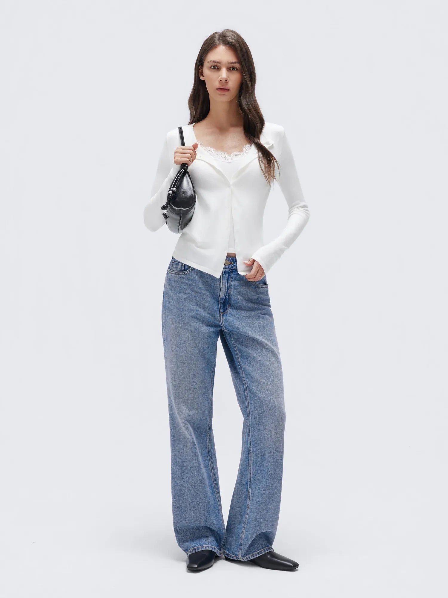 Cashmere Lace Knit Tops-SUUKSESS-SUUKSESS