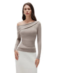 Wool Blend Off the Shoulder Sweater