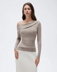 Wool Blend Off the Shoulder Sweater