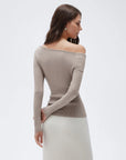 Wool Blend Off the Shoulder Sweater