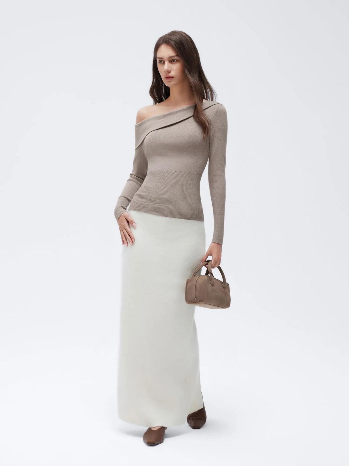 Wool Blend Off the Shoulder Sweater