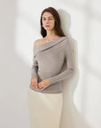 Wool Blend Off the Shoulder Sweater