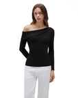 Wool Blend Off the Shoulder Sweater