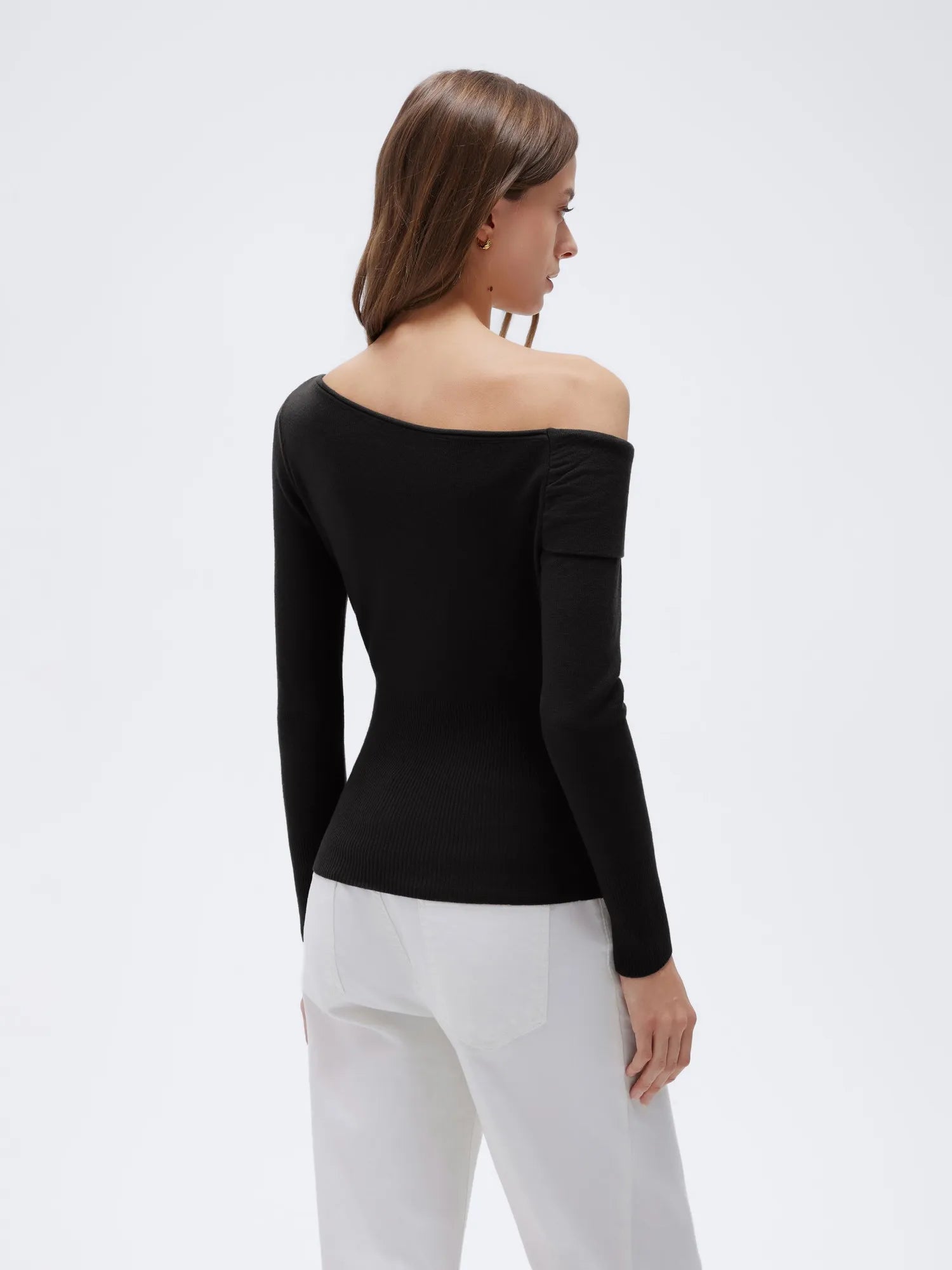 Wool Blend Off the Shoulder Sweater