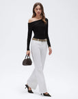 Wool Blend Off the Shoulder Sweater