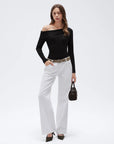 Wool Blend Off the Shoulder Sweater