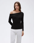 Wool Blend Off the Shoulder Sweater