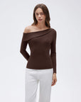 Wool Blend Off the Shoulder Sweater