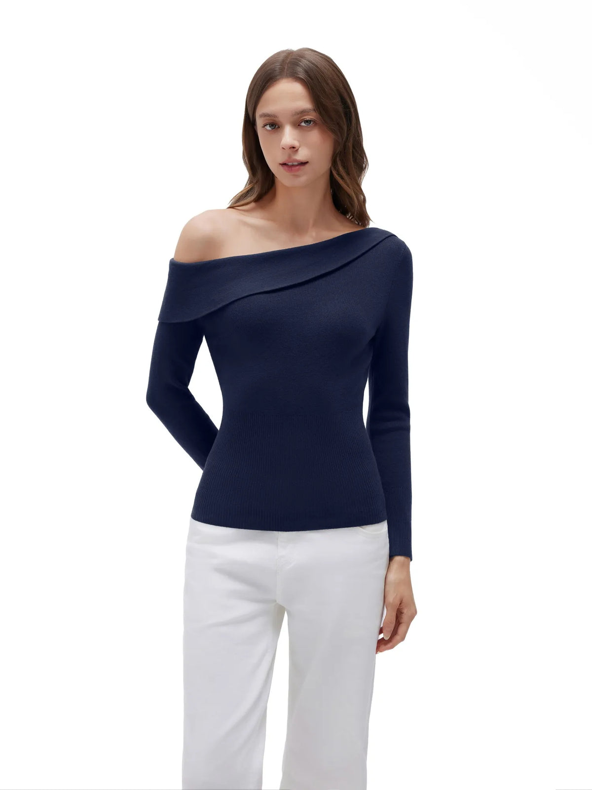 Wool Blend Off the Shoulder Sweater
