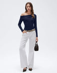 Wool Blend Off the Shoulder Sweater