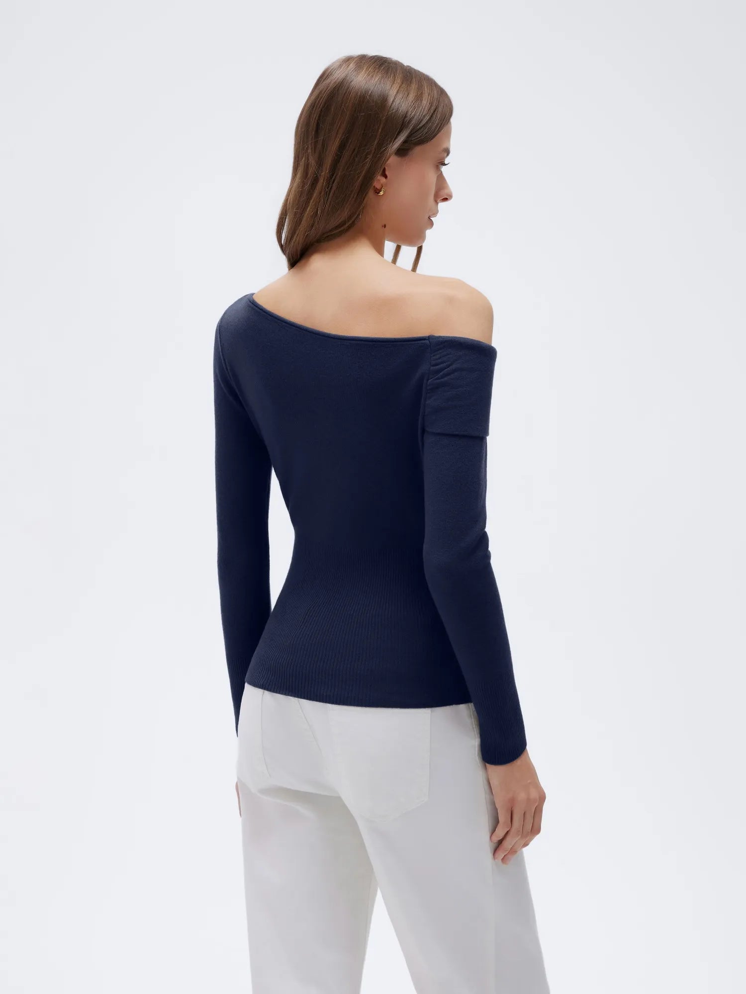Wool Blend Off the Shoulder Sweater