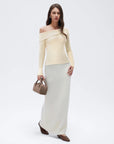 Wool Blend Off the Shoulder Sweater