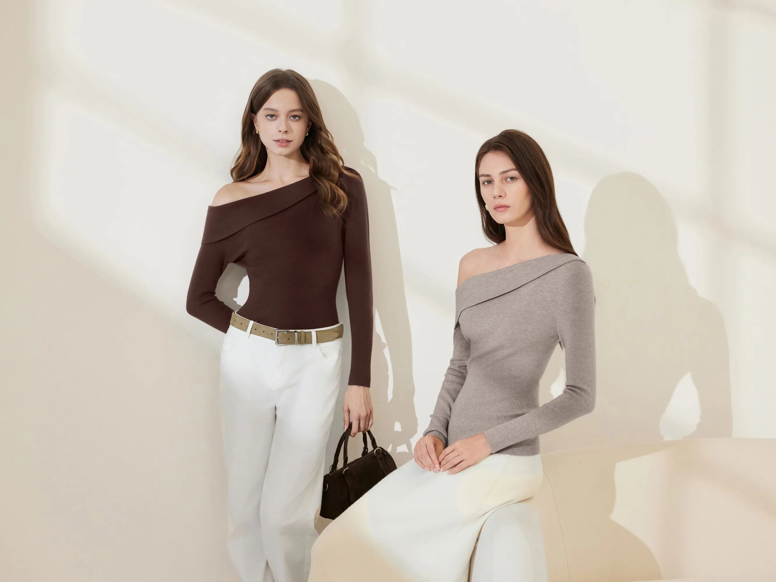 Wool Blend Off the Shoulder Sweater