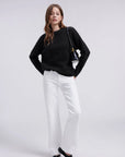 Oversized Fuzzy Knit Crew Neck Sweater - Long Sleeve